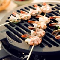 Støbejerns bordgrill, sort