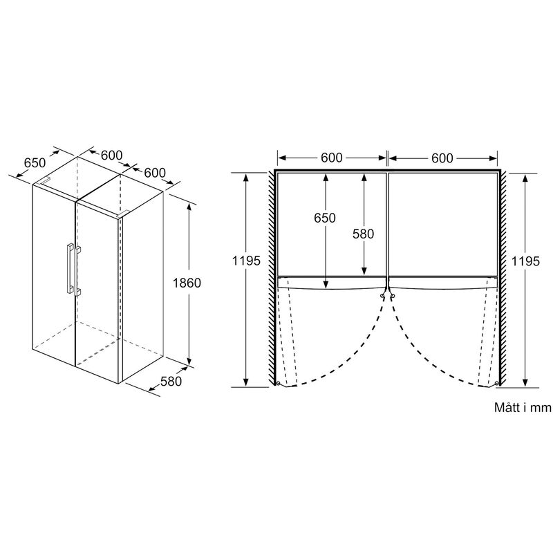 KS36VVIEP iQ300 integreret køleskab, børstet stål