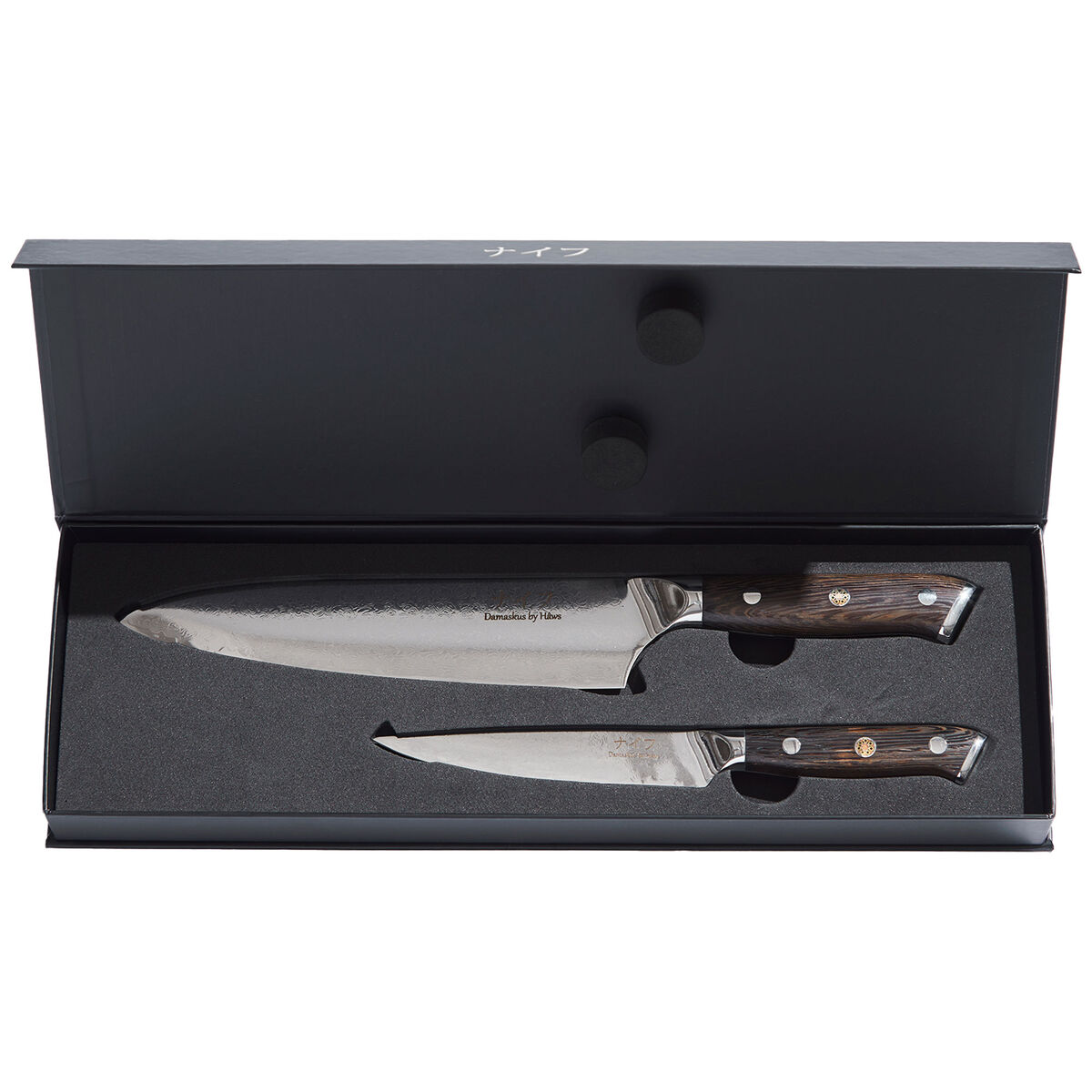 Wengè kockkniv 32 cm + allkniv 24 cm