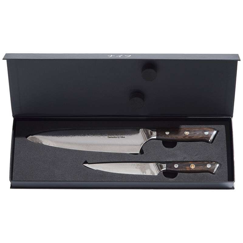 Wengé knivsett, kokkekniv 32 cm + universalkniv 24 cm