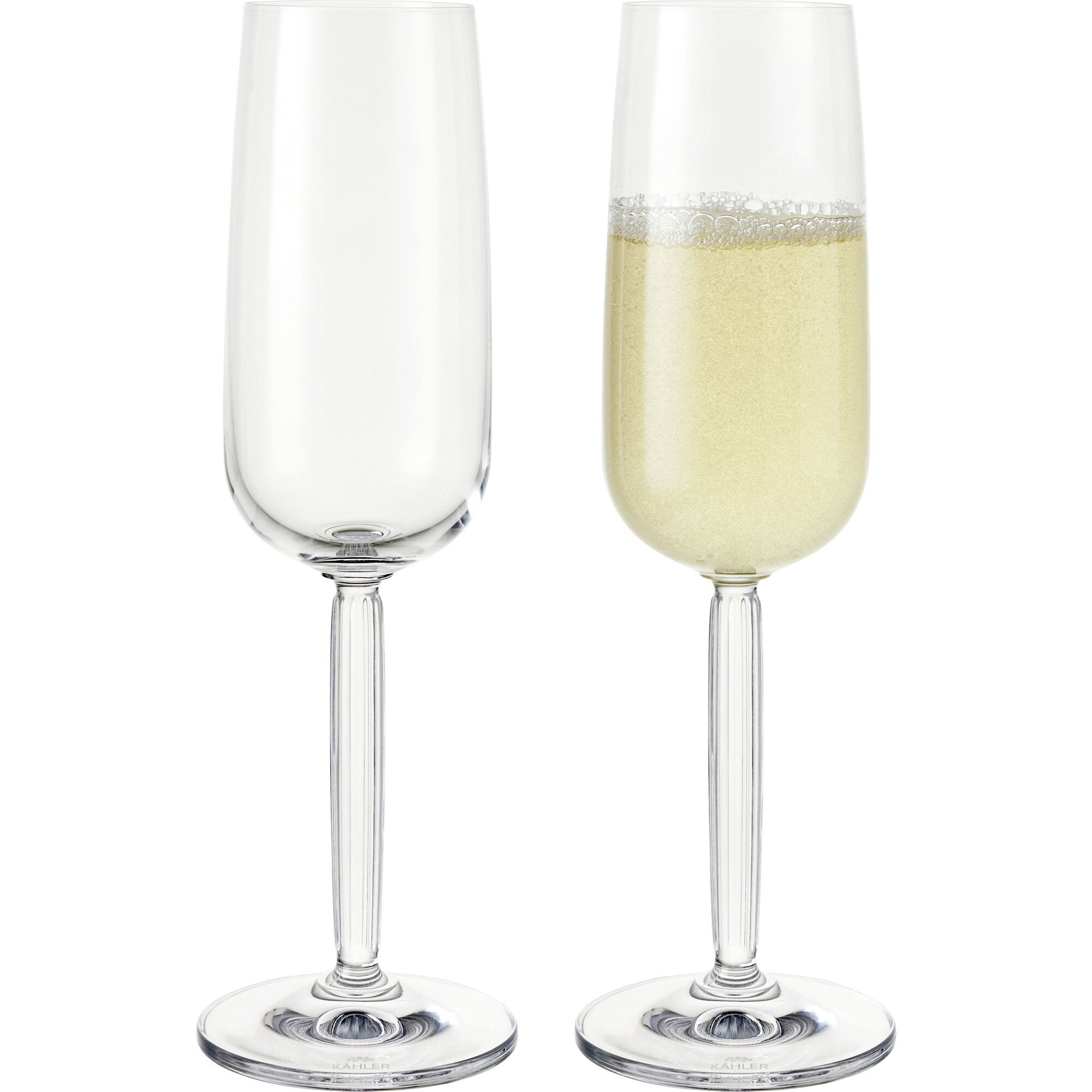 Kähler - Hammershøi champagneglass 24 cl 2 stk klar