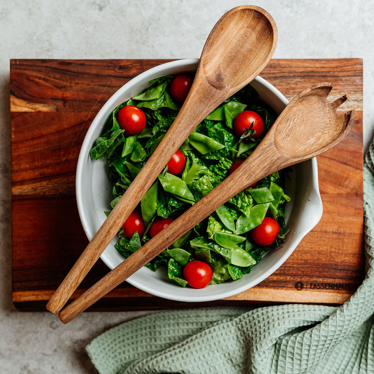 Salaattiottimet 35 cm, akaasia