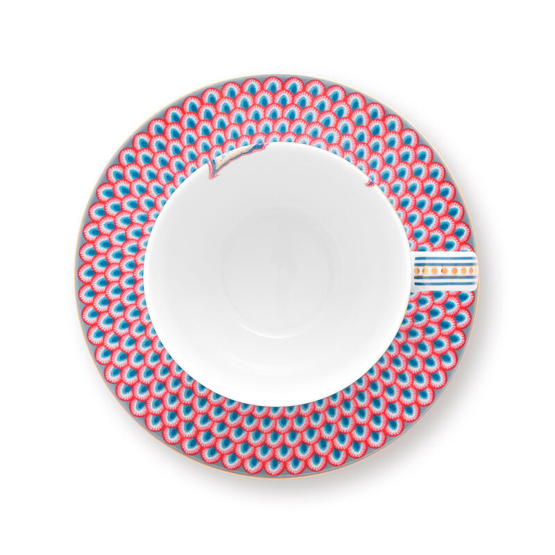 PIP Studio Flower Festival cappuccinokopp 2-pakning, blå