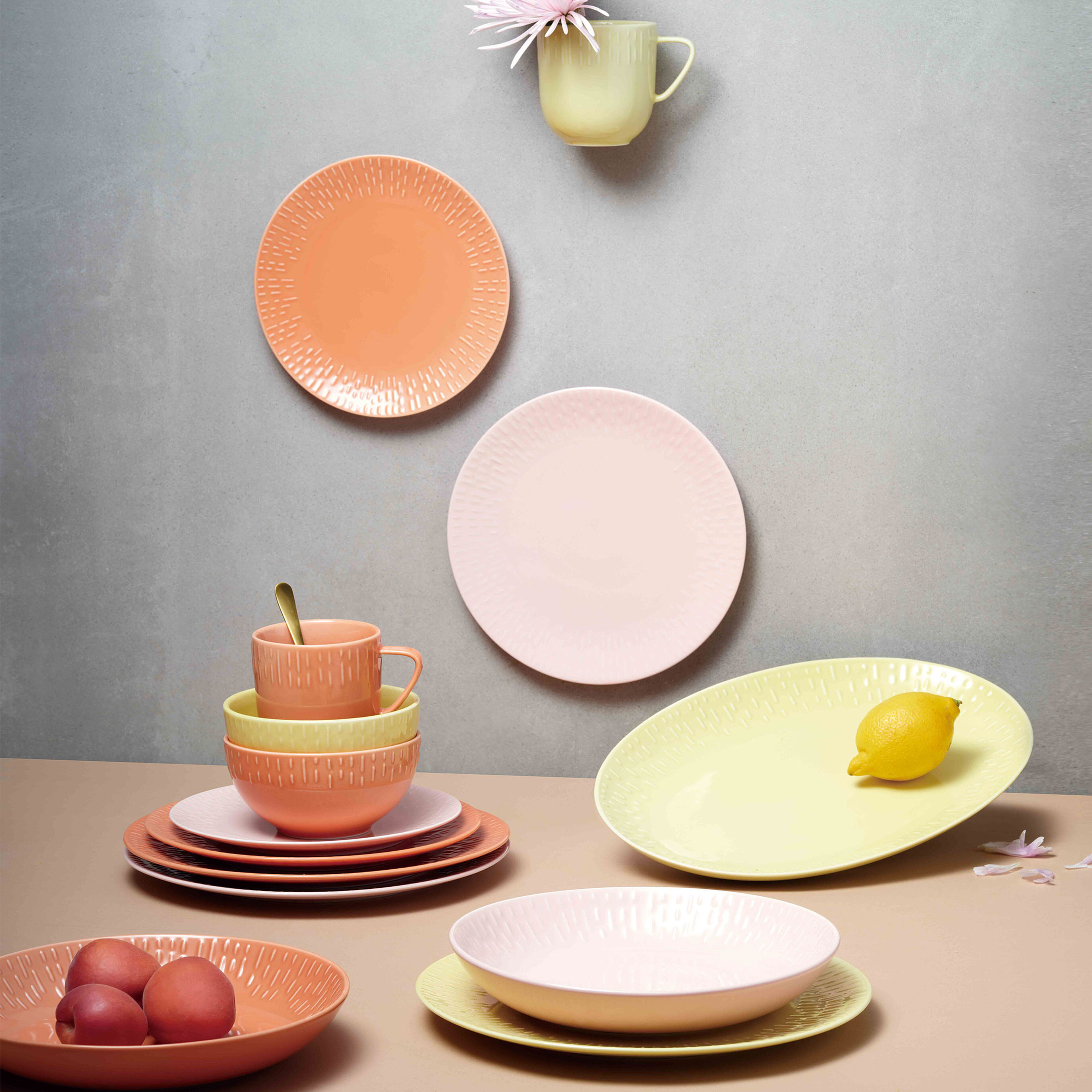 Confetti middagstallerken 27,5 cm, apricot