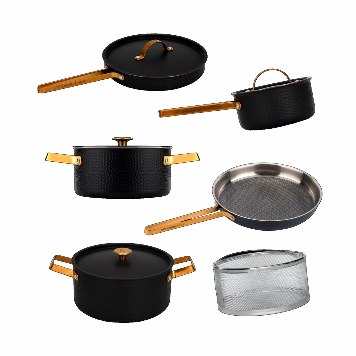 Vargen & Thor Arvet XL gryte- og pannesett, 6 deler