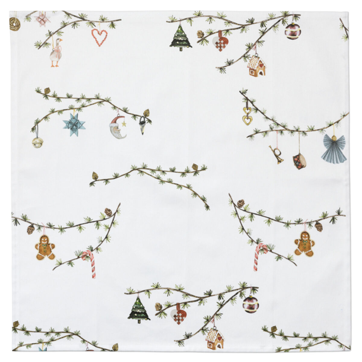 Kähler Hammershøi Christmas Stofervietter 45x45 cm, hvid, 4 stk.