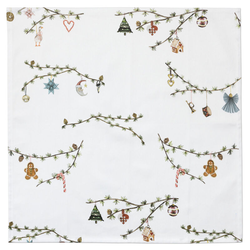 Kähler Hammershøi Christmas Stofervietter 45x45 cm, hvid, 4 stk.