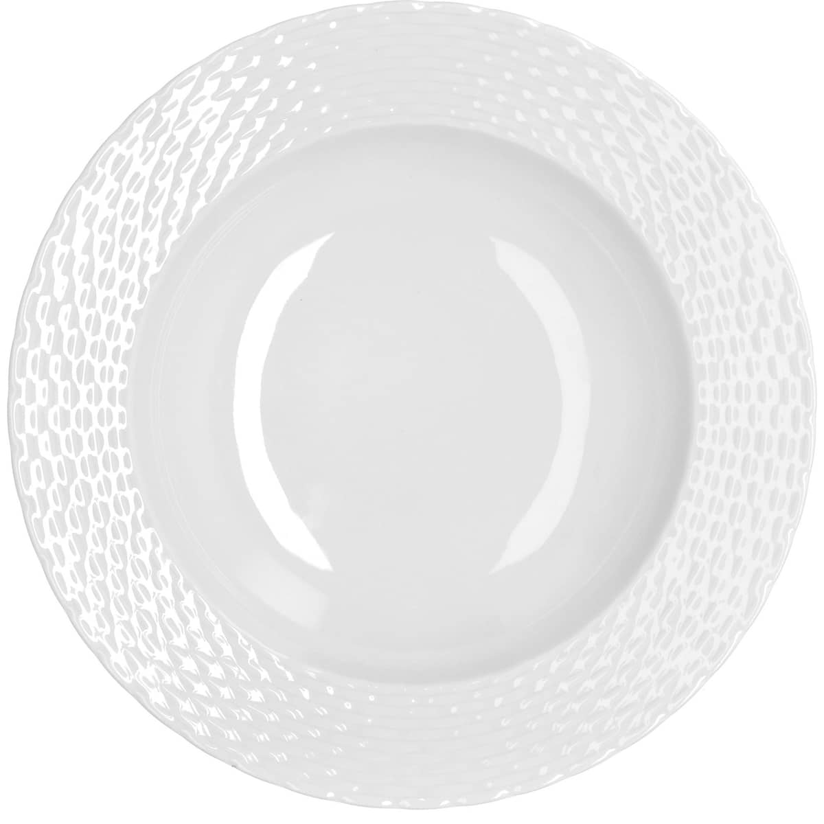 Basket dyb tallerken 23 cm, 60 cl, hvid
