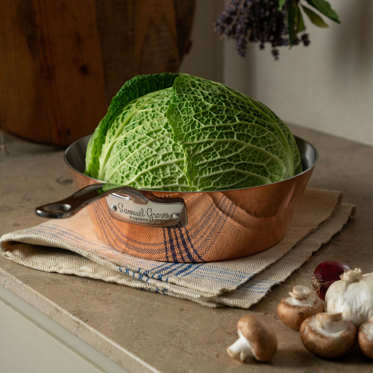 Samuel Groves Kastrull Koppar 3L Utsvängd