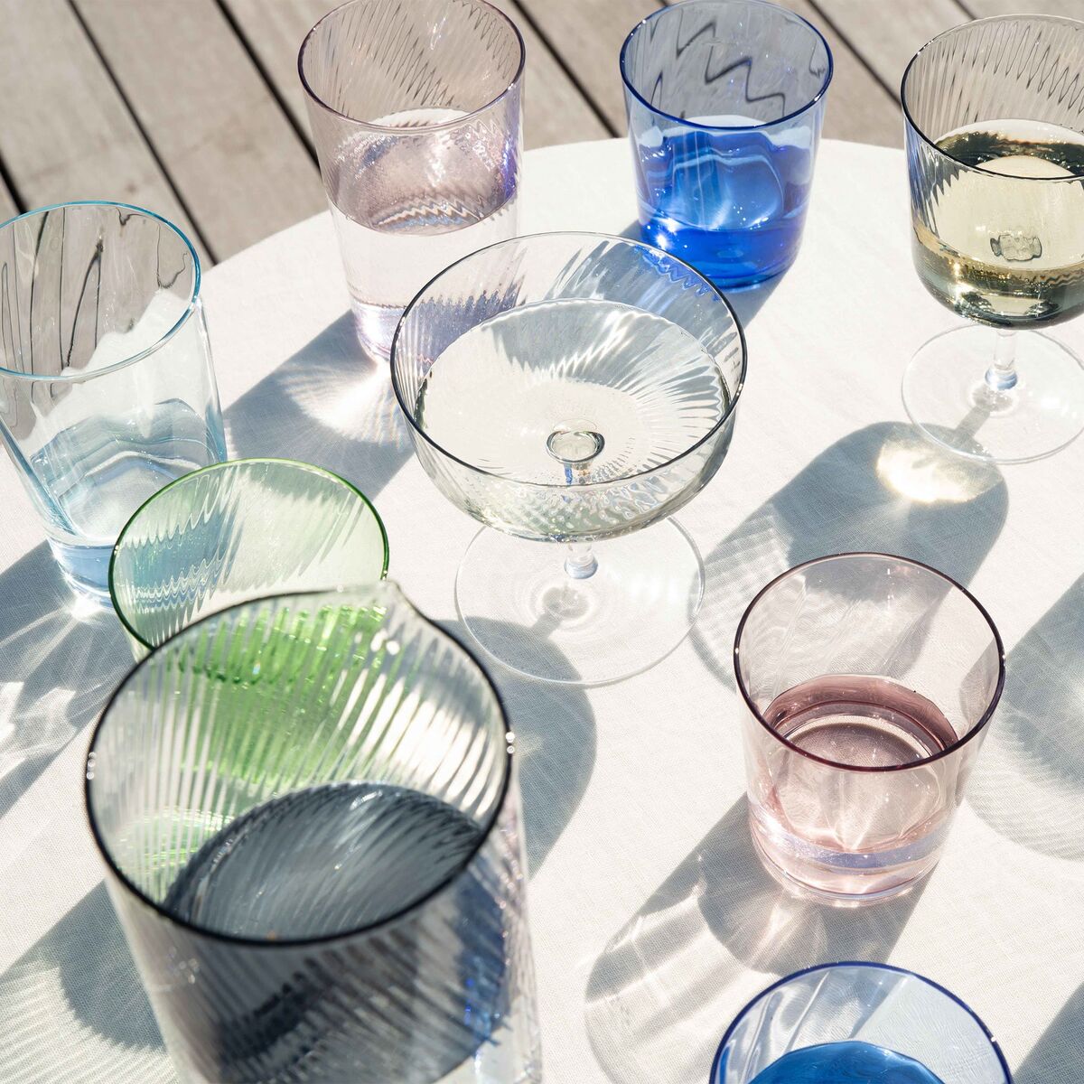 RAW Unique Swirl highball-lasi 45 cl, vaaleanpunainen