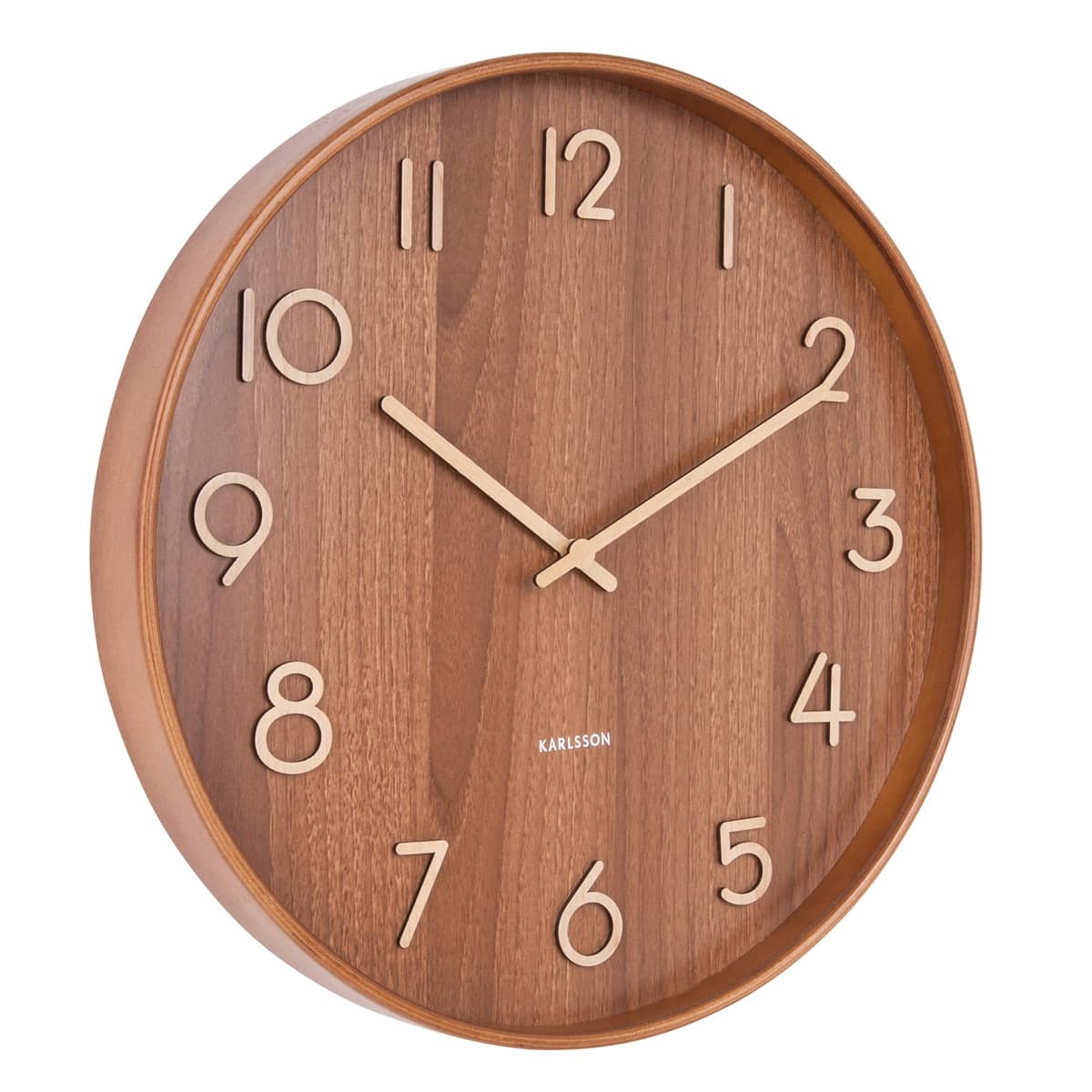 Pure veggklokke 60 cm, dark wood
