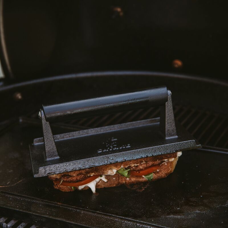 Grillpress gjutjärn, trähandtag