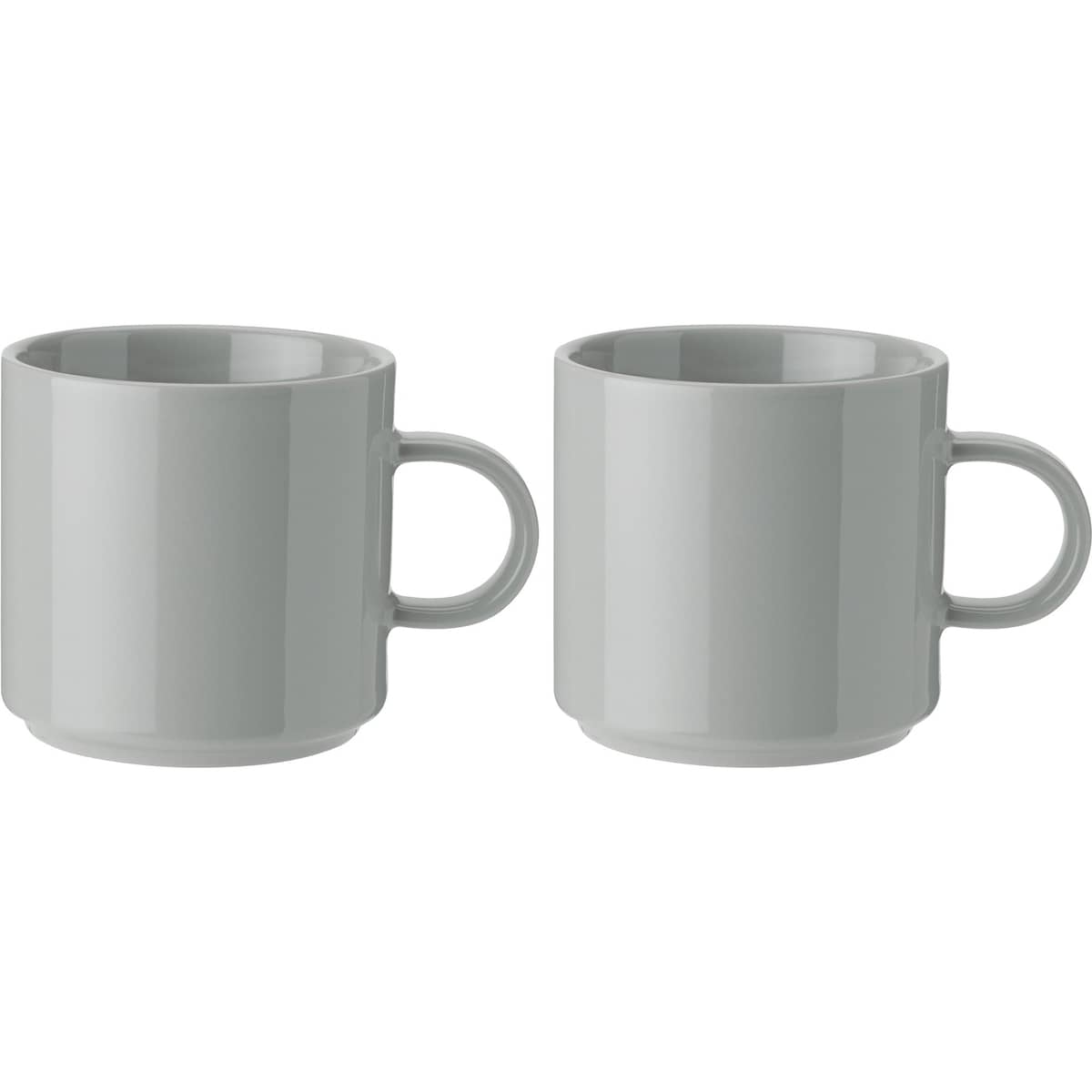 Krus, light grey, 0,2 liter, 2 stk.