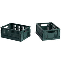 HAY Colour Crate Mini oppbevaringsbokser 2 stk, dark green