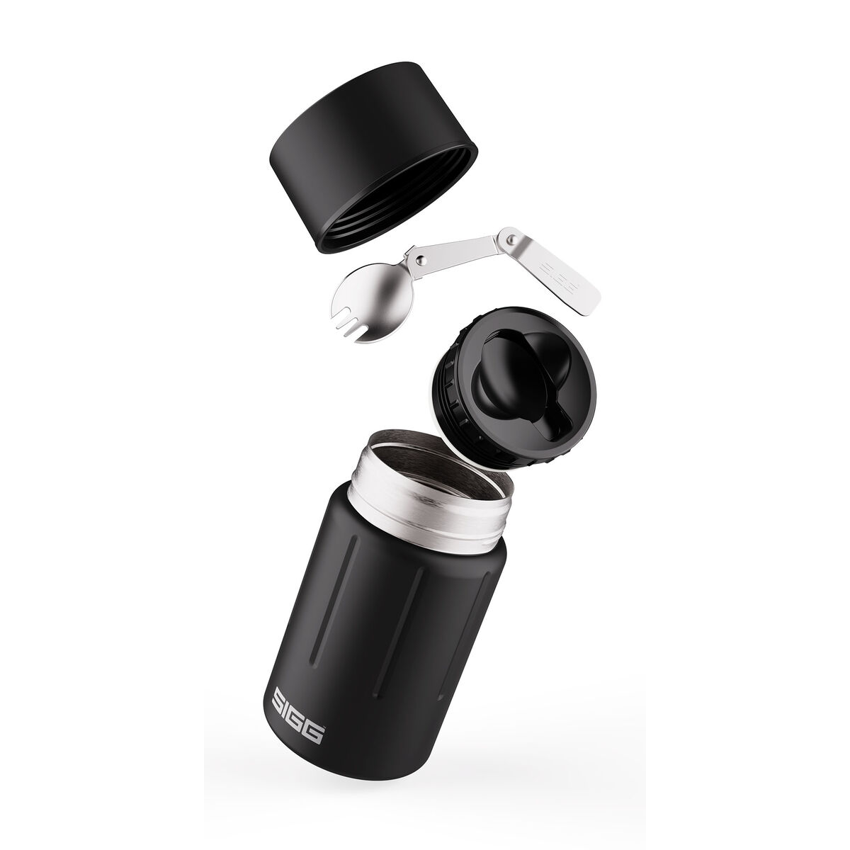 SIGG Gemstone ruokatermos 0,75 litraa, obsidian