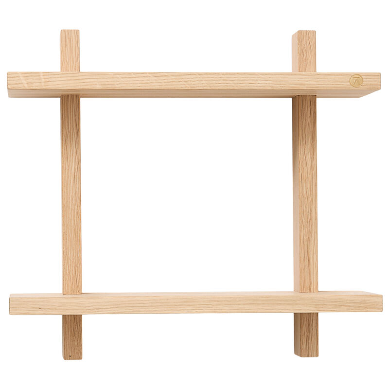 Treat hylle double 34 × 12 cm, eik