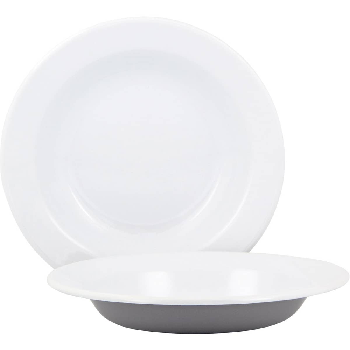Djup Tallrik 22 cm Vit/Grå
