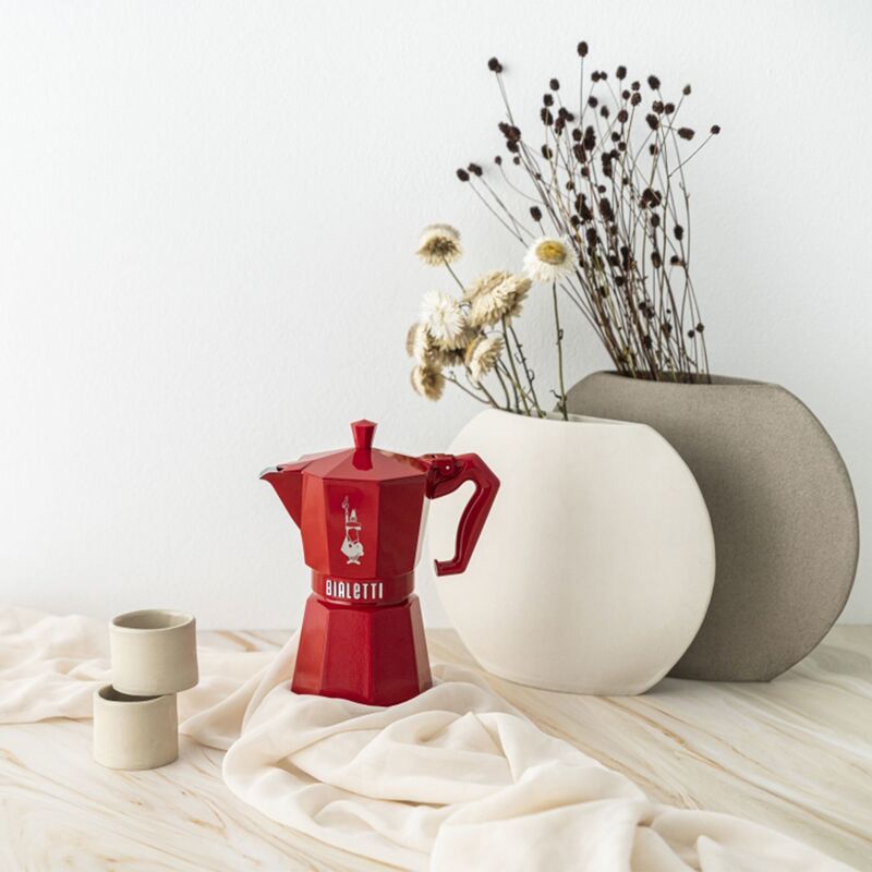 Mokkabrygger 6 kopper, rød