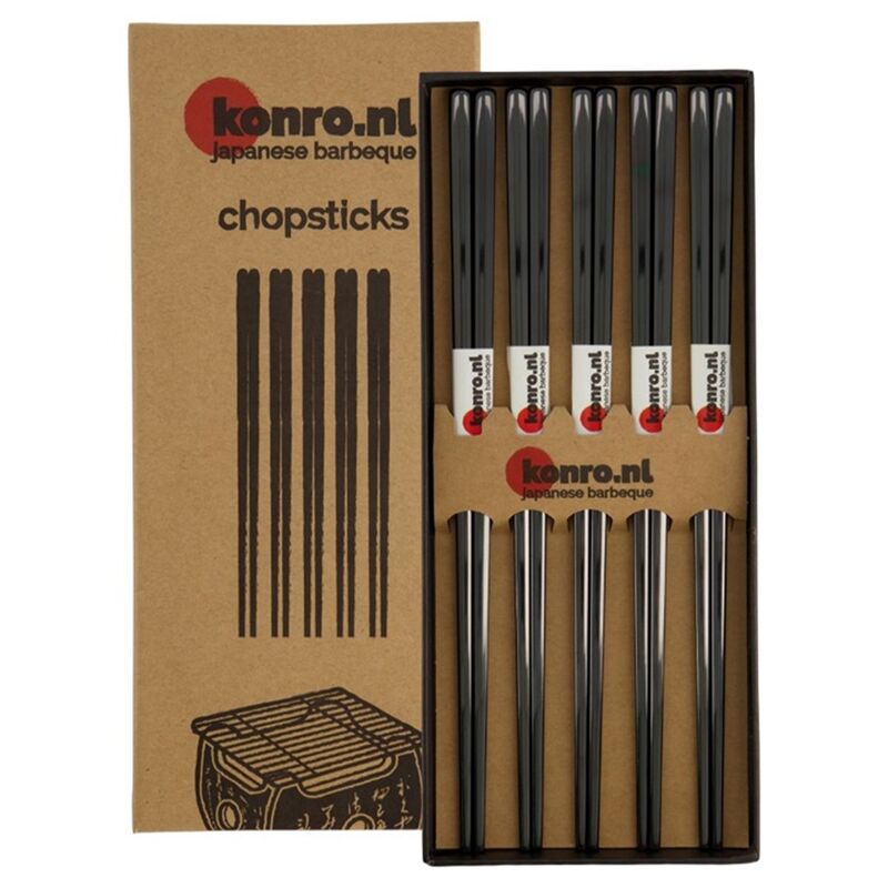 Spisepinner 5 par, rustfritt stål