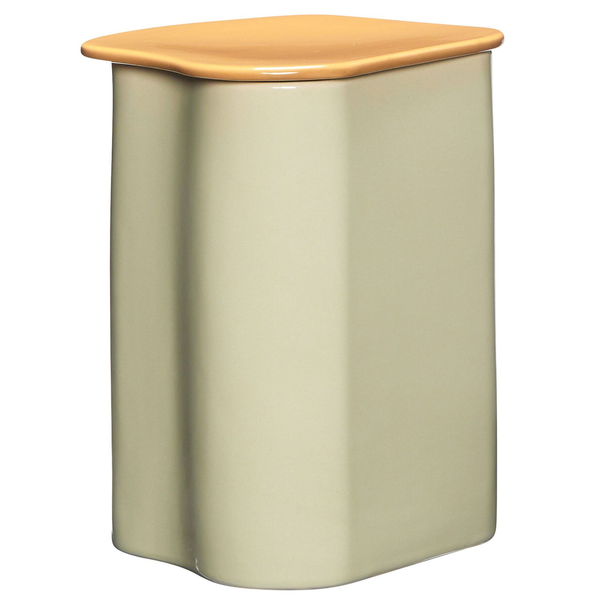 Amare burk med lock 21 cm, sand/brun