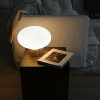 Mammut bordlampe, 28 cm, travertin