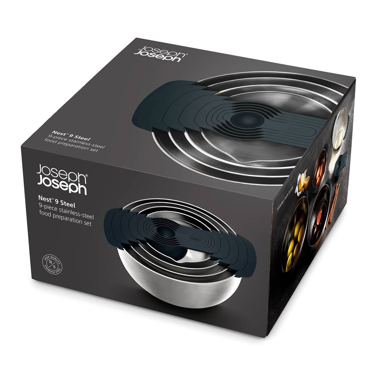 Nest™ skålset 9 delar, rostfritt stål