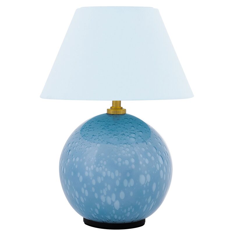 Iris bærbar bordlampe, dueblå