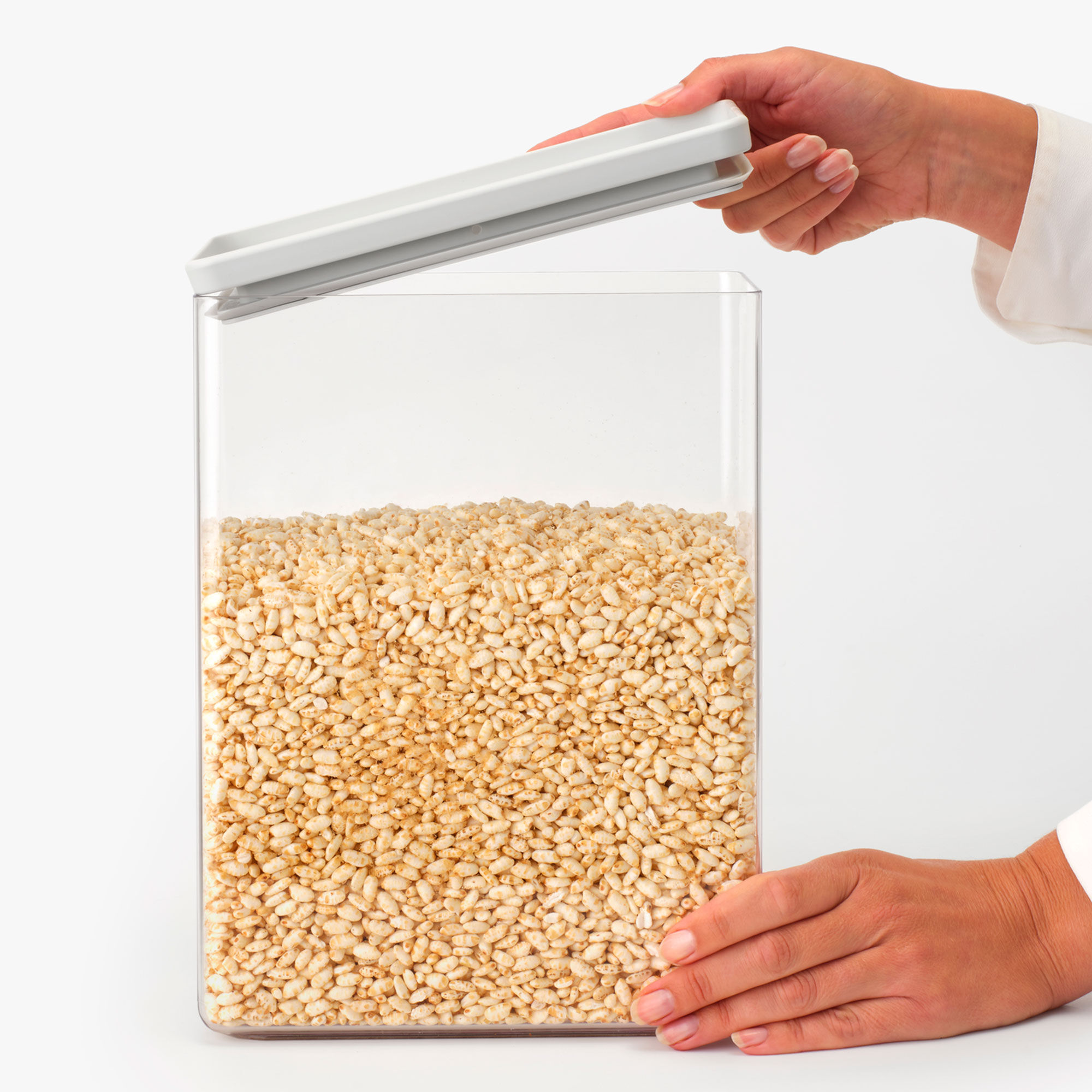 Tasty+ stapelbar förvaringsburk 5,4 liter, ljusgrå