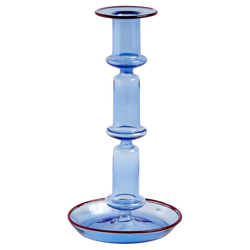 ljusstake tall, ljusblå