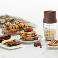 Shaker pannukakkusekoitin, ruskea