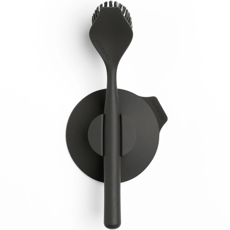 SinkSide diskborste med sugkoppshållare, mörkgrå