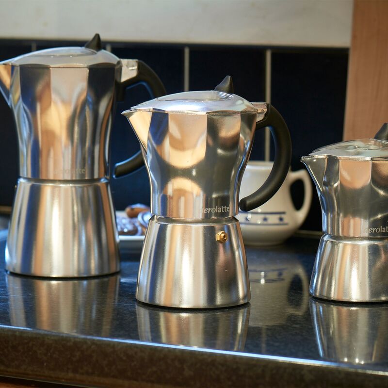 Mokabryggare 6 koppar, aluminium