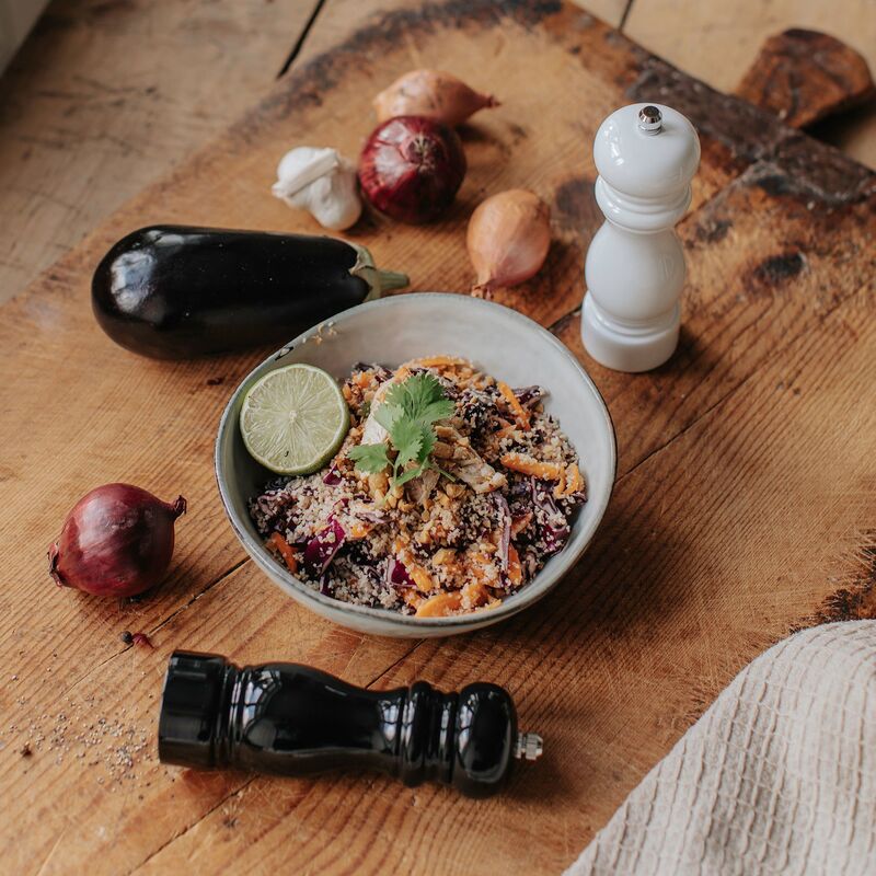 Karou salt-/pepparkvarn 15 cm, vit