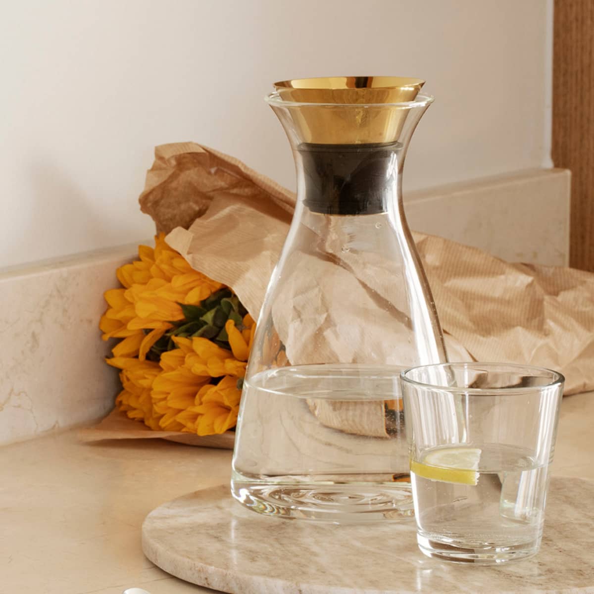 Drypfri karaffel 1 liter, messing