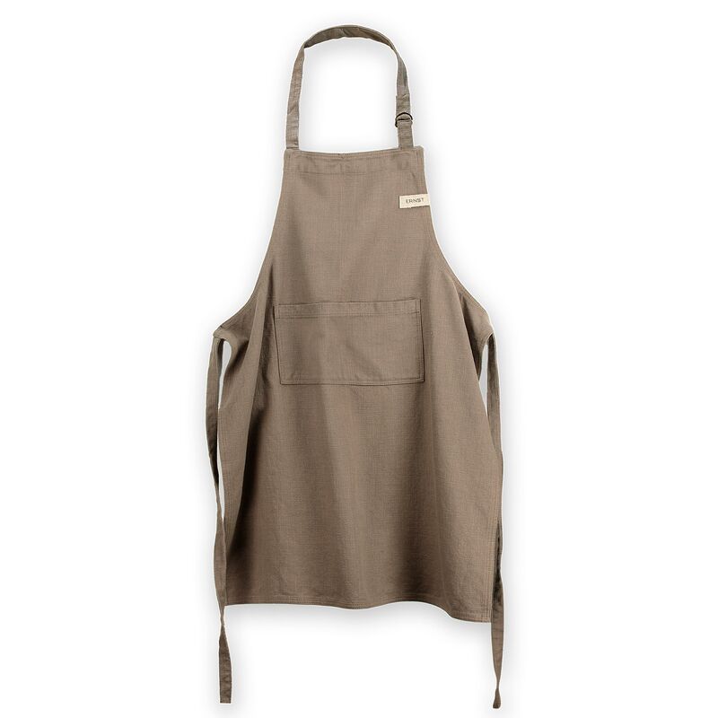 Förkläde hög modell brun