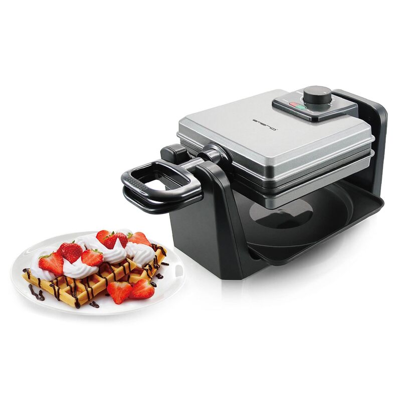 Belgisk vaffeljern, sort/stål