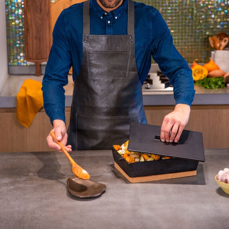 Ildfast form med lokk 35 x 23,5 x 10,5 cm, mattsvart