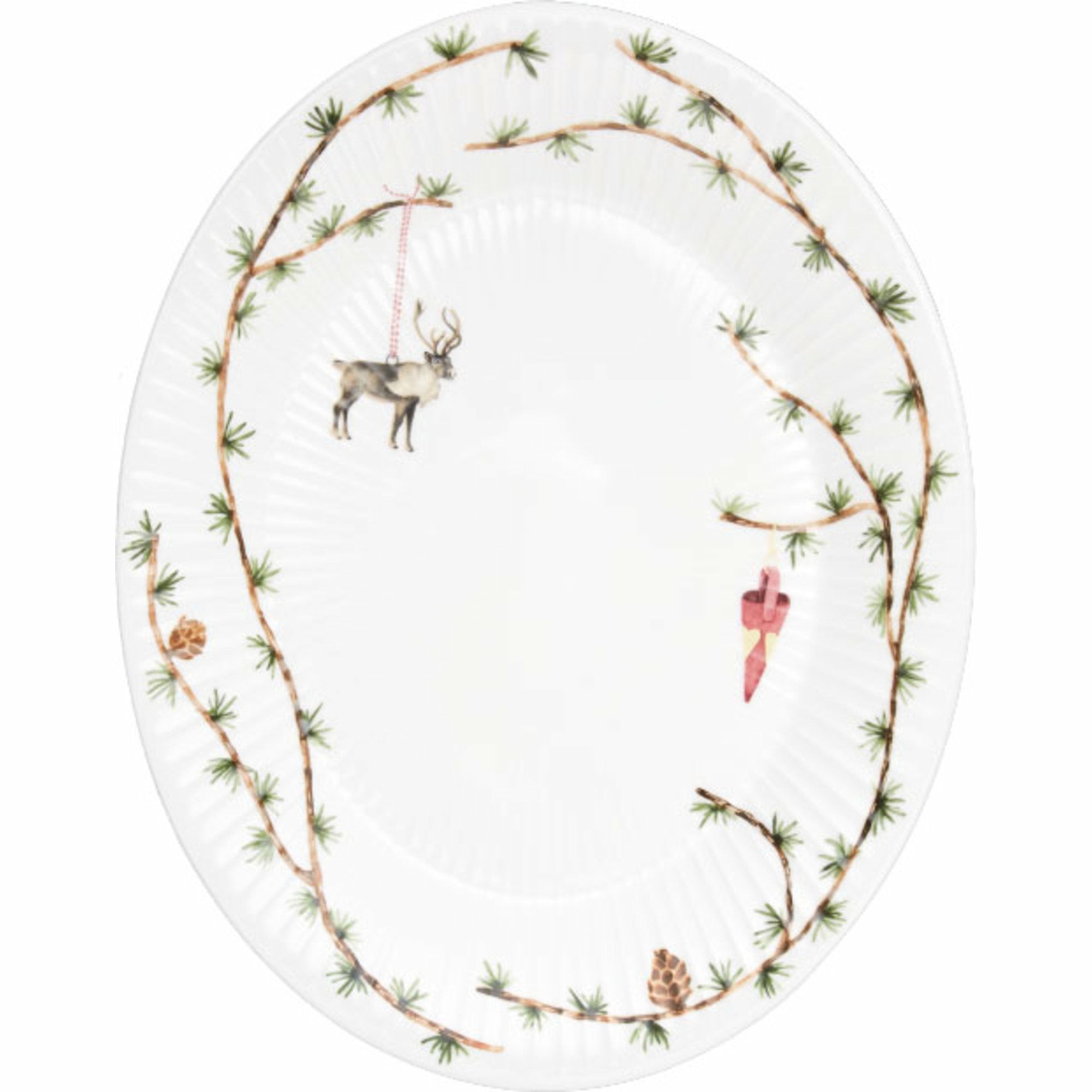 Produktfoto för Kähler Hammershøi Christmas Oval Bordsfat 27x34 cm