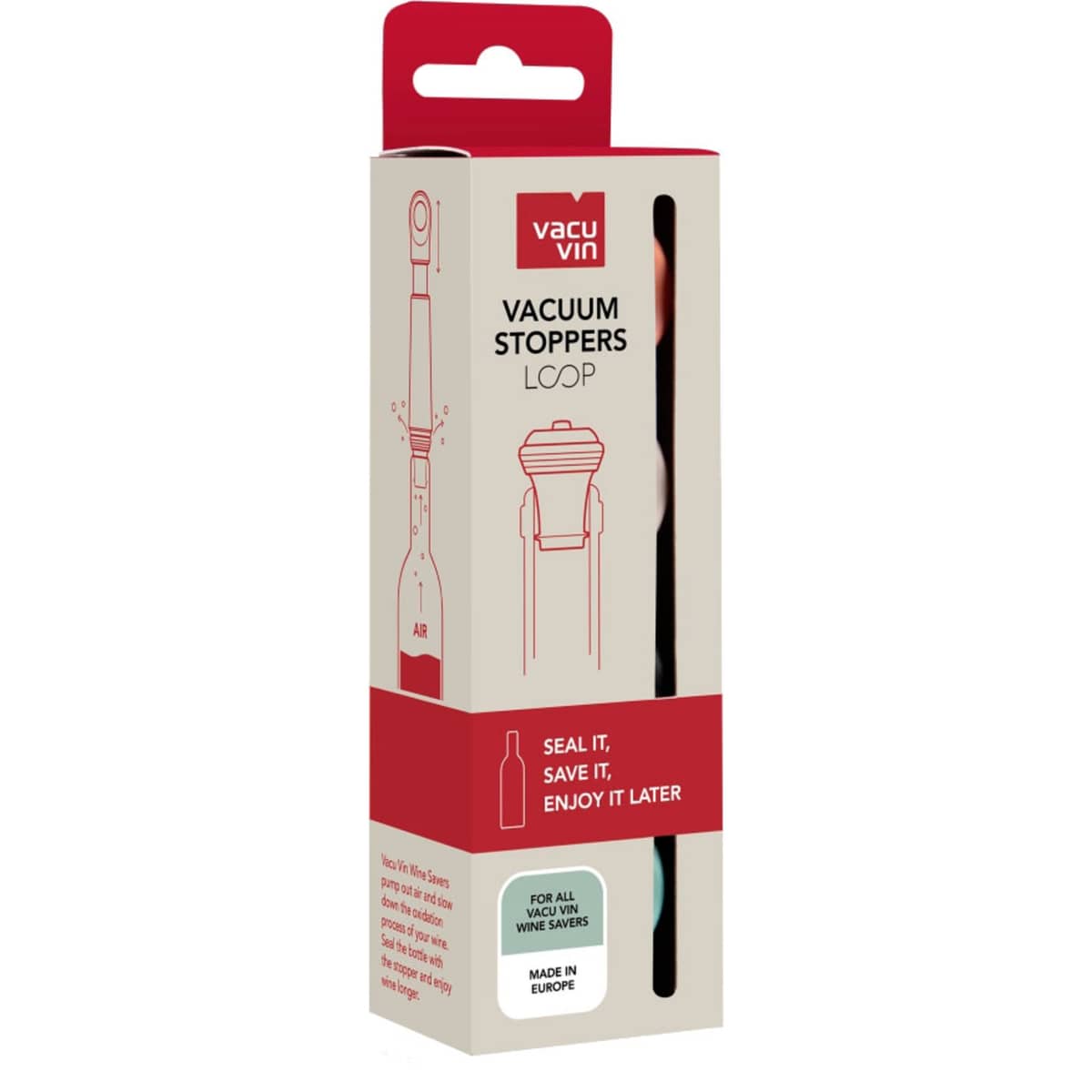 Wine Stopper Loop vakuumkork 4-pack