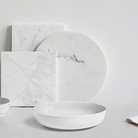 Rhombe serveringsskål 28 cm, vit