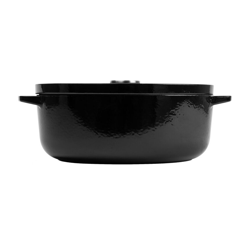 Valurautapata soikea 30 cm/5,6 litraa, onyx black