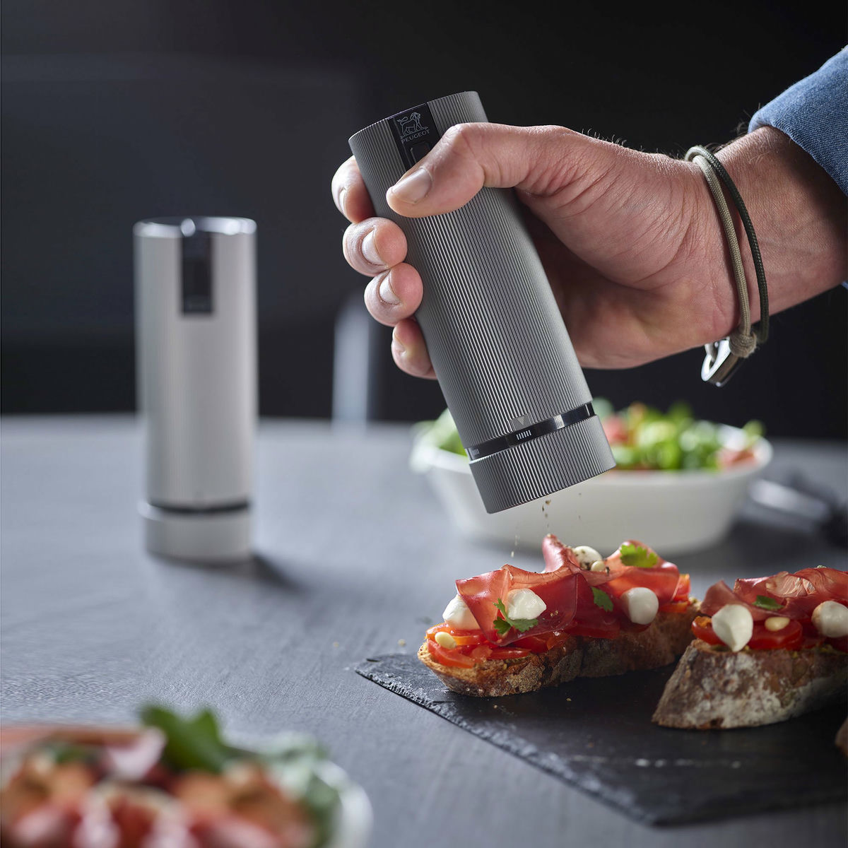 Line DUO elektrisk kværnsæt, carbon/aluminium