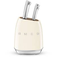 Knivblok med knive 6 stk., creme