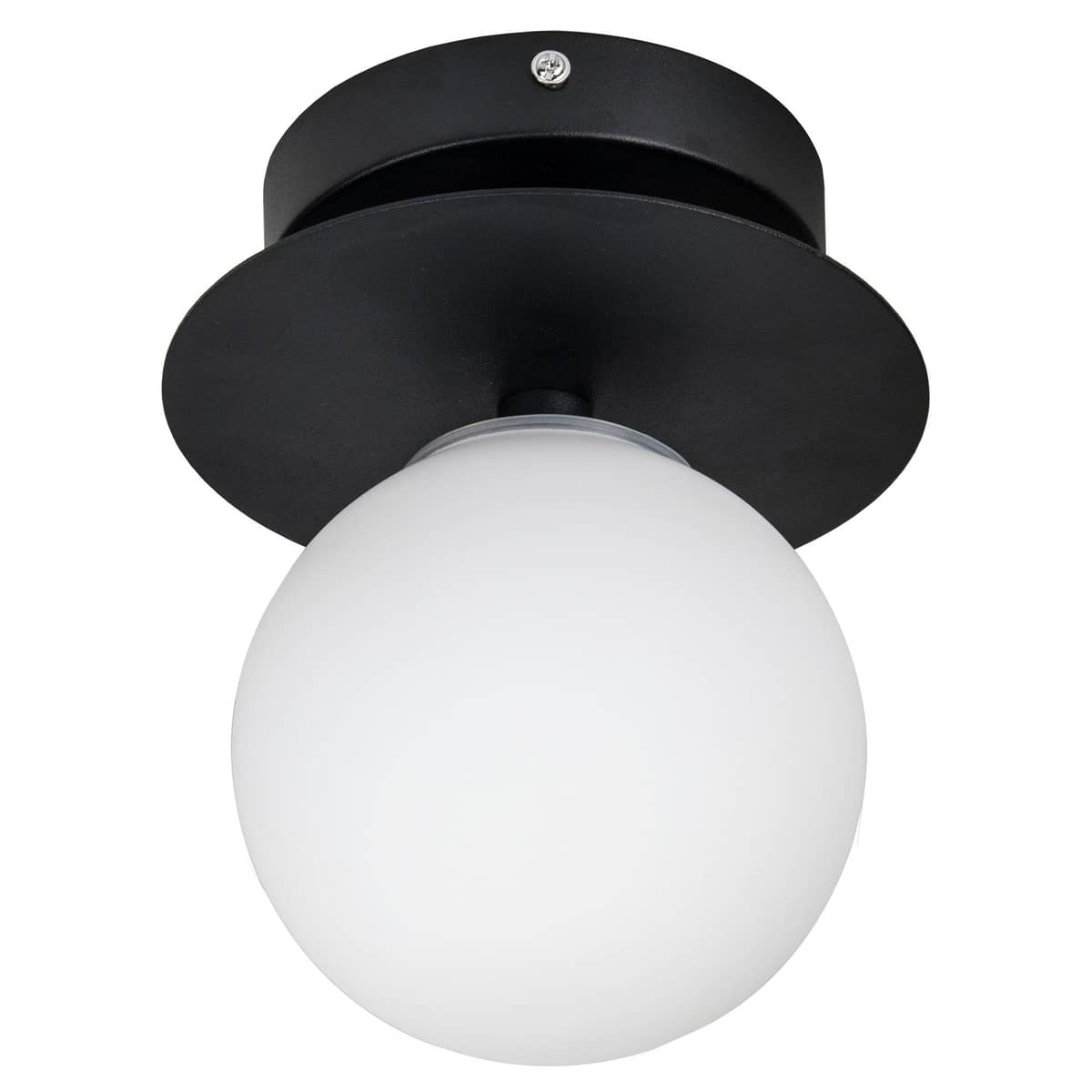 Vegglampe / plafond Art Deco 24 cm, svart/hvit