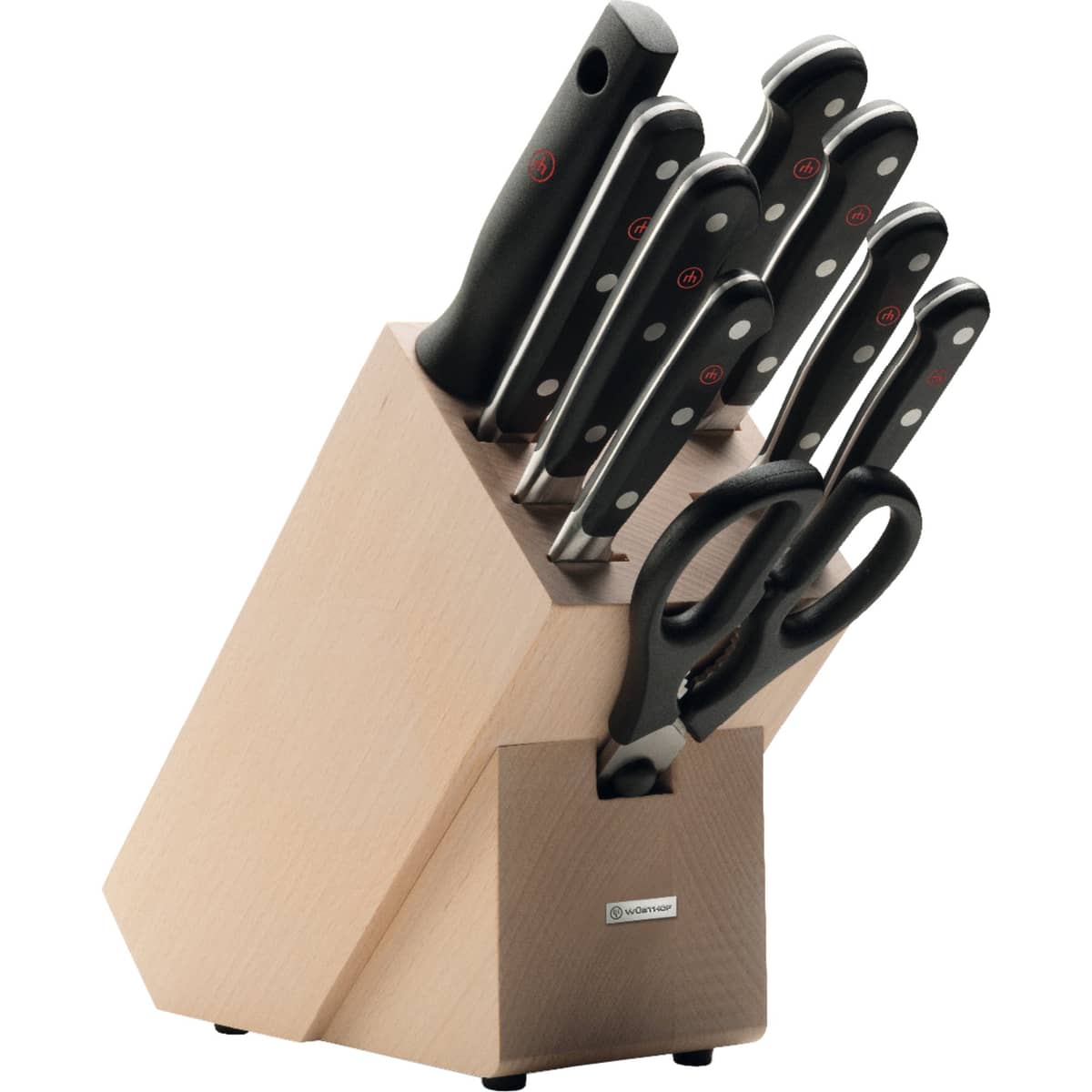 Knivblok med 9 knive