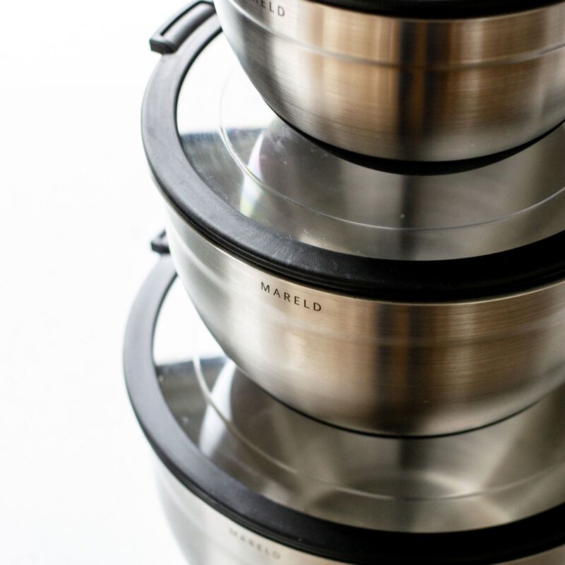 Boller i rustfritt stål, 3 stk