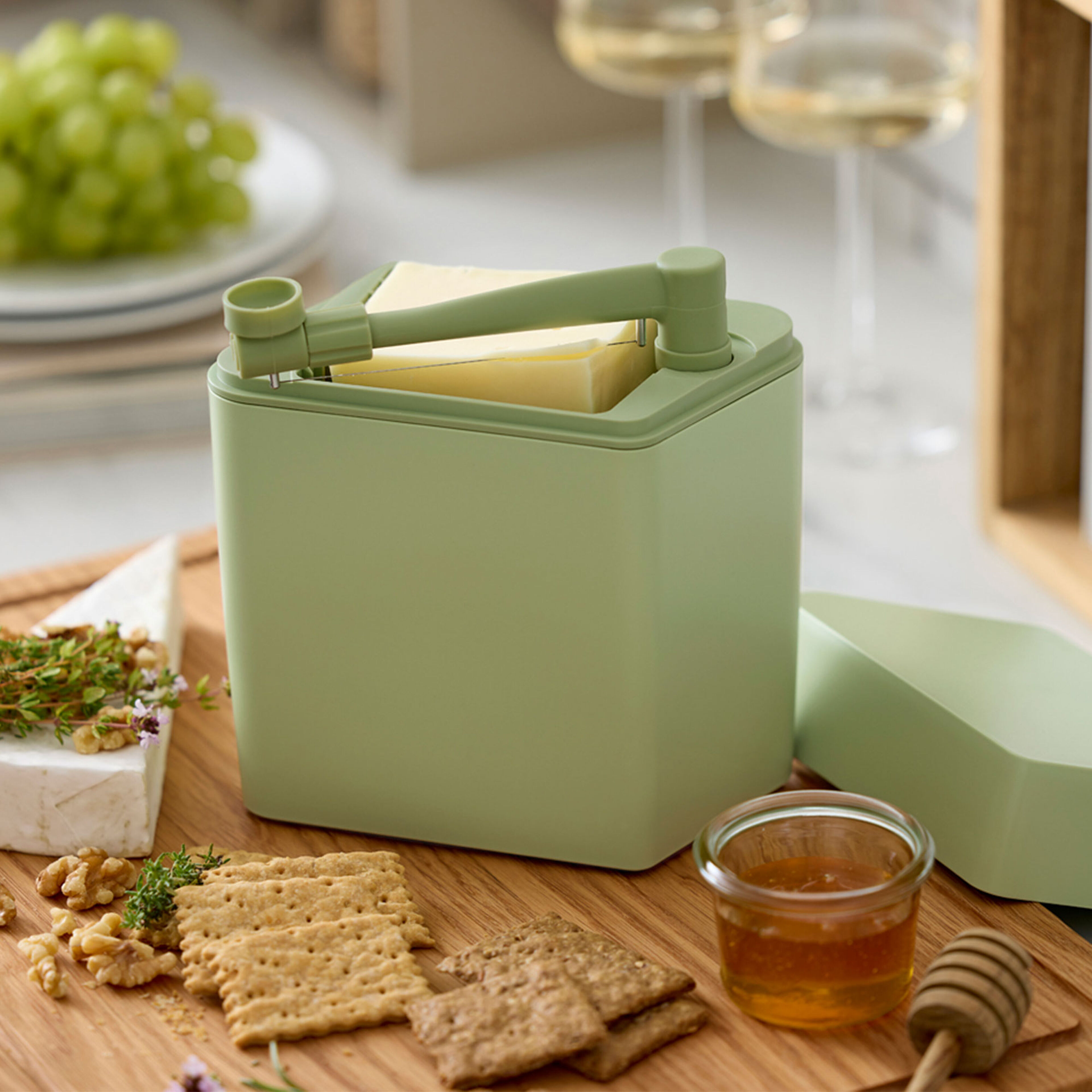 Classic juustokupu, misty green