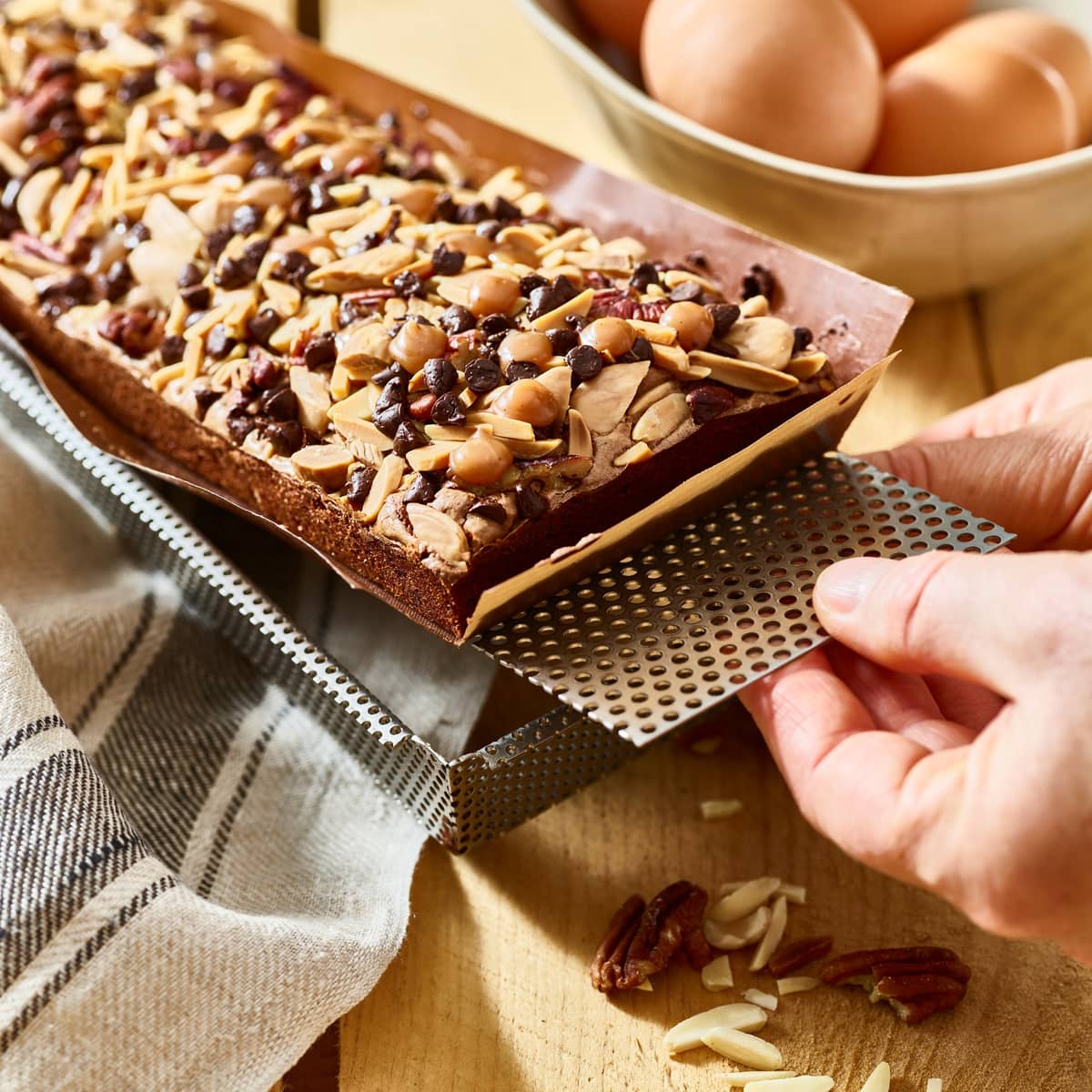 Perforert bakeform, rektangulær