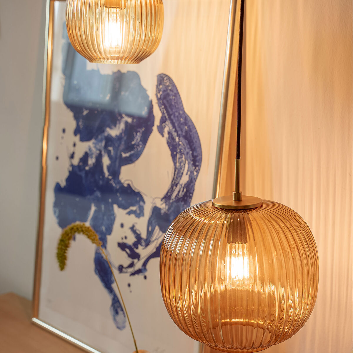 Vibra taklampe 26 cm, amber