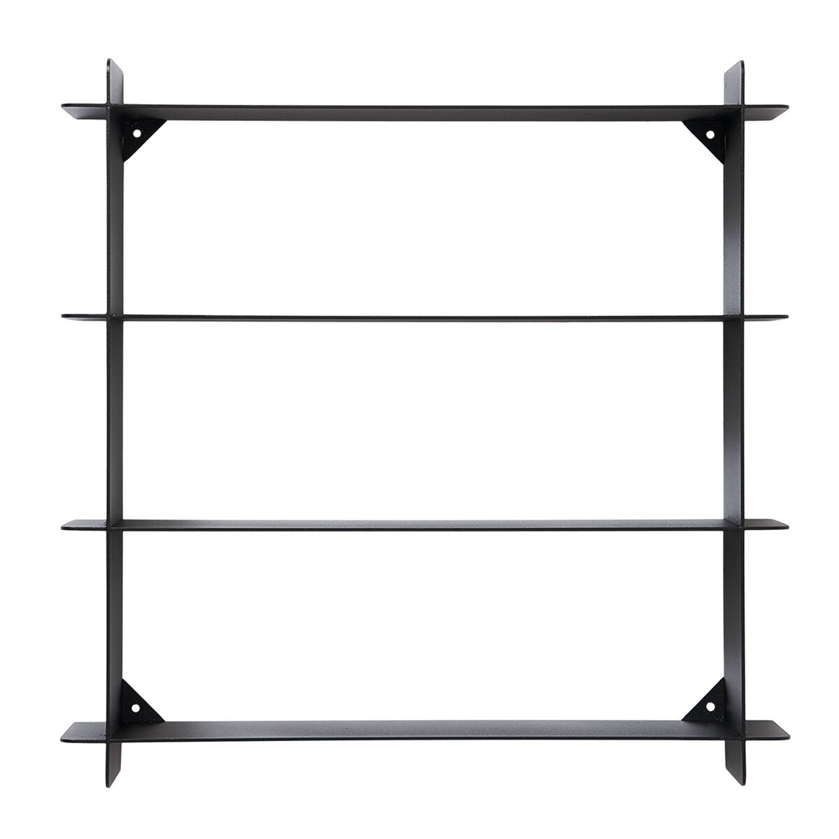 Division hylla 45 × 45 cm, svart stål